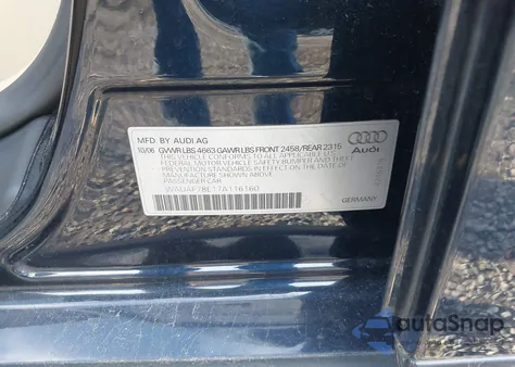 2007 Audi A4 2.0T from USA, damaged, VIN WAUAF78E17A116160